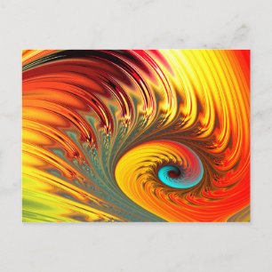 Cartão Postal Fireball Fractal Fantasy