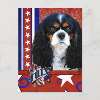 Cartão Postal Firecracker de 4 de julho - Cavalier - Tripla cor