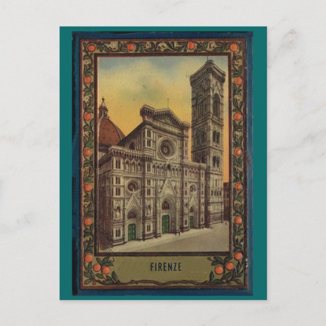 Cartão Postal Firenze, Florença, cobrir do livro postal 1900 (Frente)