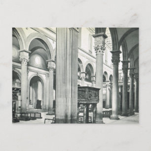 Cartão Postal Firenze, Florença, Dentro S. Lorenzo