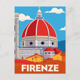 Cartão Postal Firenze Itália Duomo   Viagem Clássica por Florenç