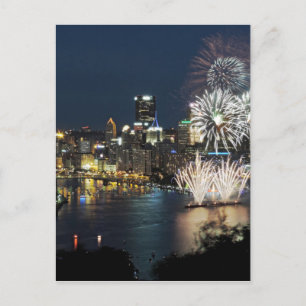 Cartão Postal Fireworks de Pittsburgh