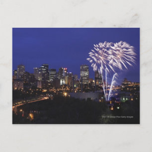 Cartão Postal Fireworks Over The City