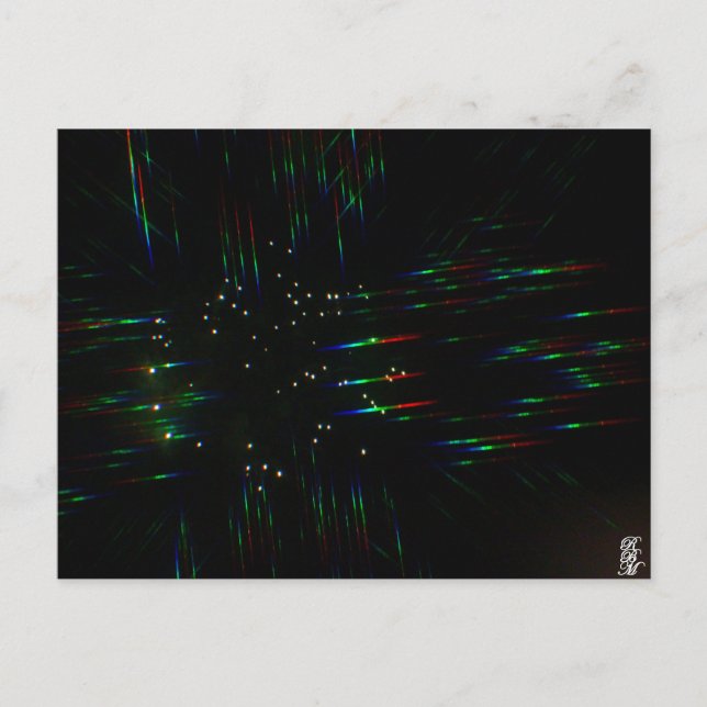 Cartão Postal Fireworks Through 3D Glasses 3  (Frente)