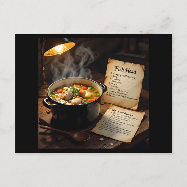 Cartão Postal Fish head soup caribbean (Frente)