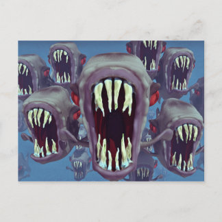 Cartão Postal Fish Horror Fantasy Gothic