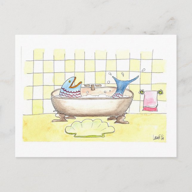 Cartão Postal FishBath (Frente)