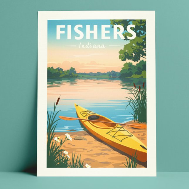 Cartão Postal Fishers Indiana Antiga (Criador carregado)
