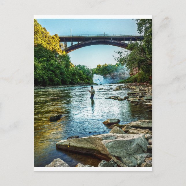 Cartão Postal Fishman do Genesee (Frente)