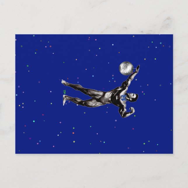 Cartão Postal fisiculturista gosta de discoteca (Frente)