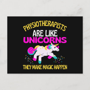 Cartão Postal Fisioterapeuta Unicorn, Fisio Magical do Unicórni