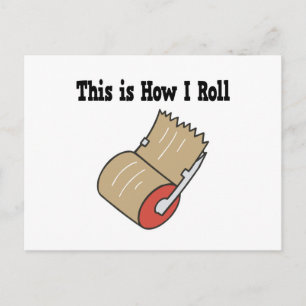Cartão Postal Fita Adesiva para Embalagem How I Roll Mail