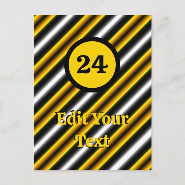 Cartão Postal Fita-arco-íris branca-preta amarela (Frente)