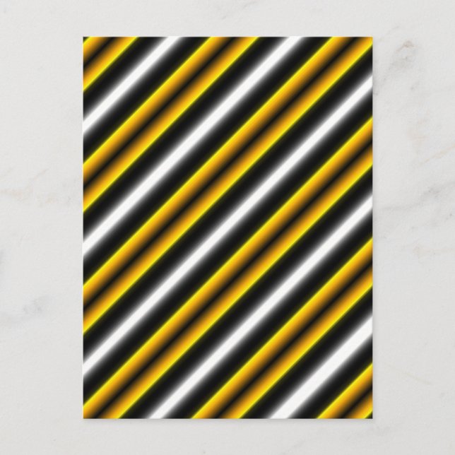 Cartão Postal Fita-arco-íris branca-preta amarela (Frente)