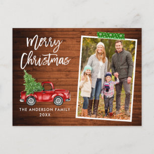 Cartão Postal Fita artesanato Escova-Pincel Caminhão Natal