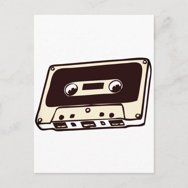 CARTÃO POSTAL FITA DE CASSETE MÚSICA (Frente)