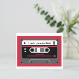 Cartão Postal Fita de combinação de metal vermelho e preto