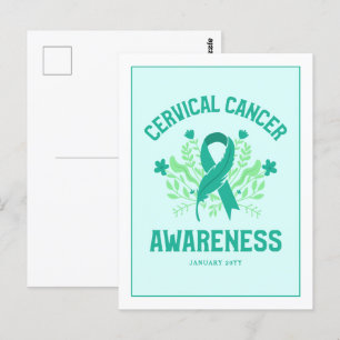 Cartão Postal Fita de Teto de Consciência do Cancer Cervical Per