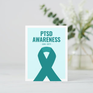 Cartão Postal Fita de Teto de Consciência PTSD