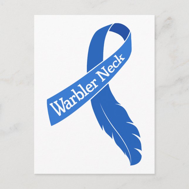 Cartão Postal Fita do Pescoço do Warbler (Frente)