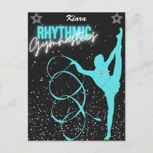 Cartão Postal Fita e Estrelas da Ginástica Rítmica   