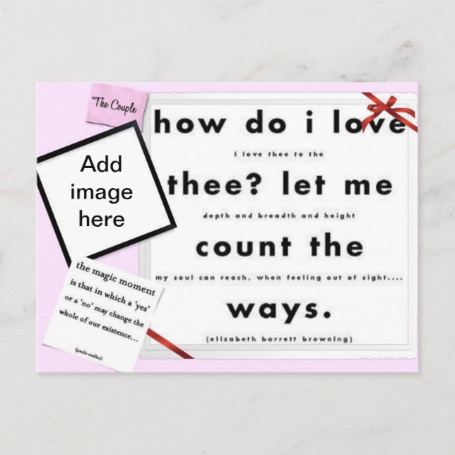 Cartão Postal Fita Vermelha Como Te Amo? (Frente)