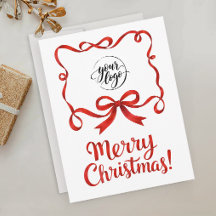Fita Vermelha de Natal da Empresa com Logotipo Chi