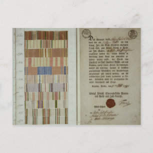 Cartão Postal Fitas de campanha e registro de serviço