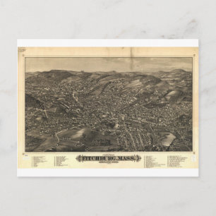 Cartão Postal Fitchburg, Massachusetts, em 1882