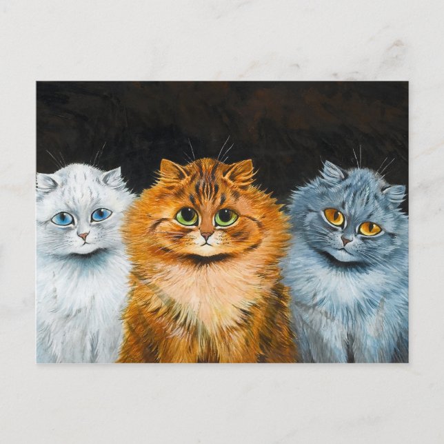 Cartão Postal Five Cats by Louis Wain (Frente)