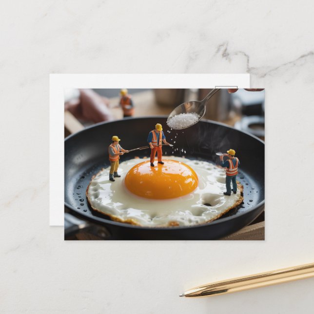 Cartão Postal Fixação De Ovos Funerários Para A Construção (Frente/Verso In Situ)