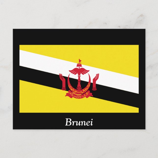 Cartão Postal Flag of Brunei (Frente)