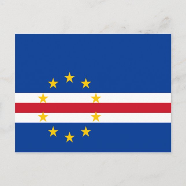 Cartão Postal Flag of Cape Verde (Frente)