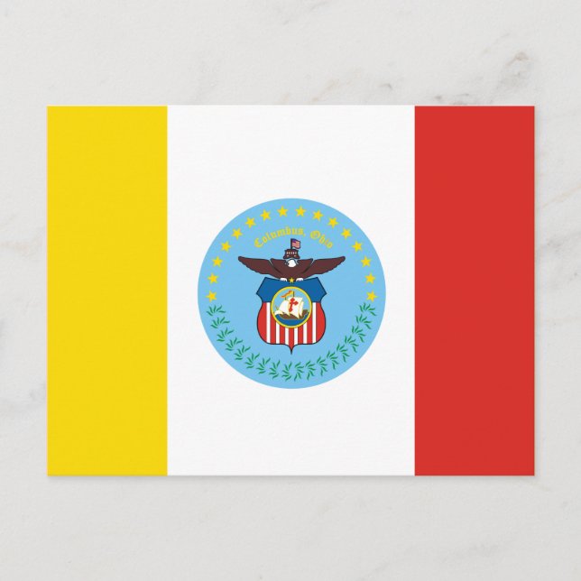 Cartão Postal Flag of Columbus, Ohio Postcard (Frente)
