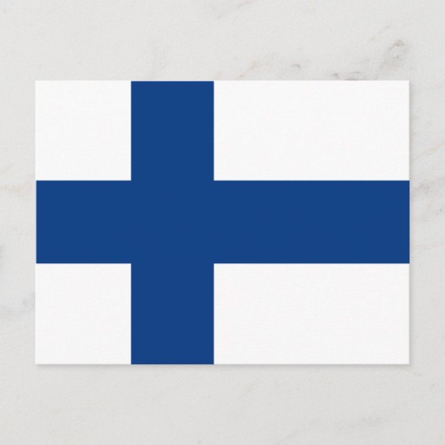 Cartão Postal Flag of Finland (Frente)