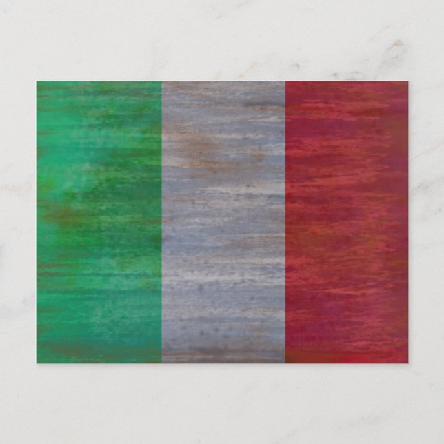 Cartão Postal Flag of Italy - Italian Flag - Personalise (Frente)