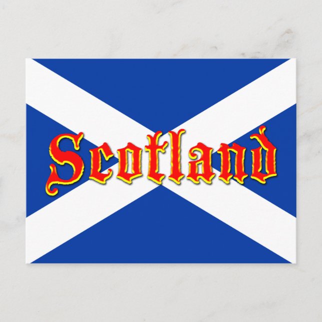 Cartão Postal Flag of Scotland Saltyre - High Quality Image (Frente)