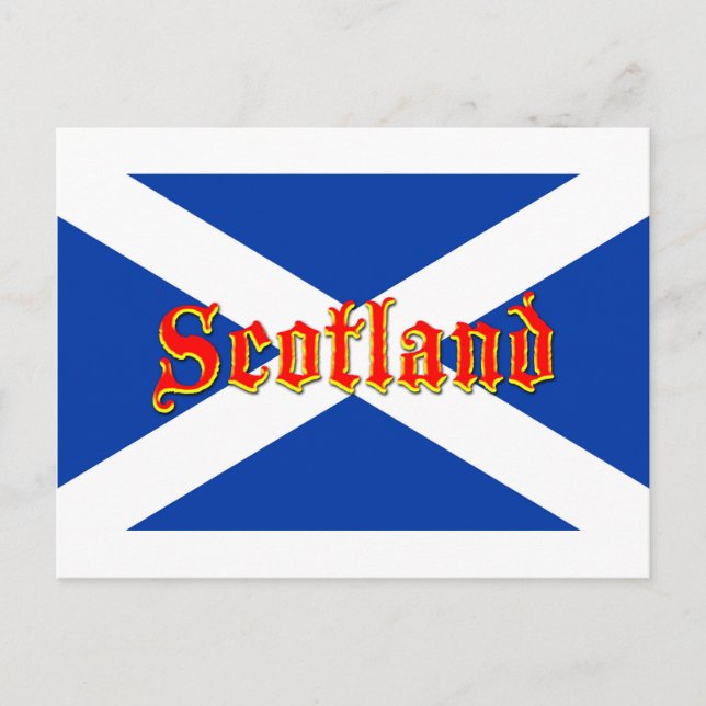 Cartão Postal Flag of Scotland Saltyre - High Quality Image (Frente)