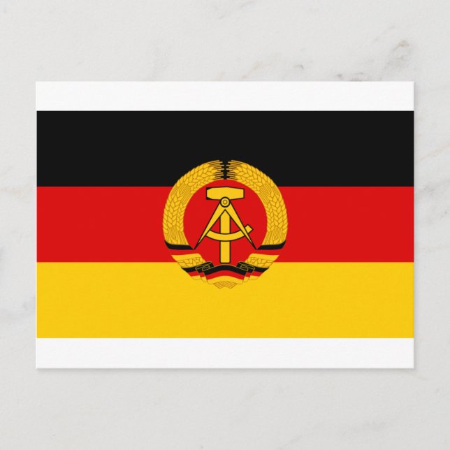 Cartão Postal Flagge der DDR - Bandeira da RDA (Alemanha Orienta (Frente)
