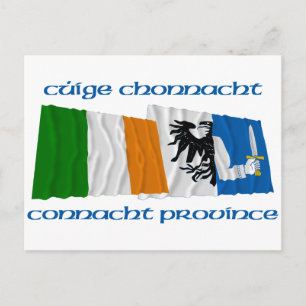 Cartão Postal Flags da Província da Irlanda e Connacht