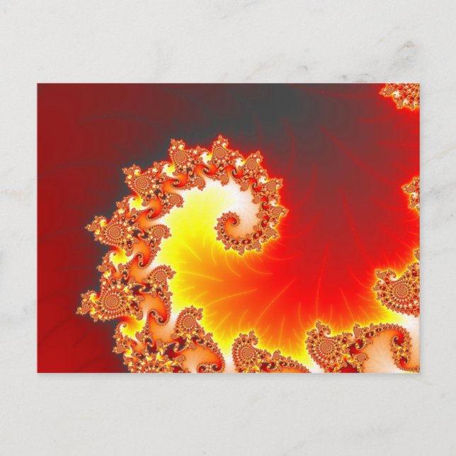 Cartão Postal Flaming Tentacle - Arte Fractal (Frente)
