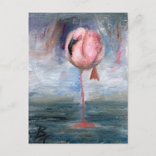 Cartão postal Flamingo ACEO (Frente)