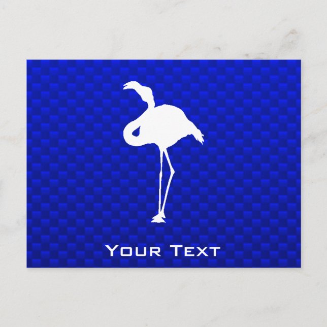 Cartão Postal Flamingo Azul (Frente)