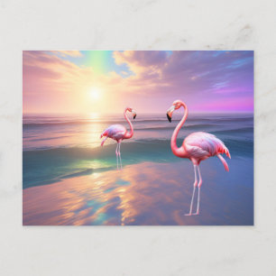 Cartão Postal Flamingo Beach