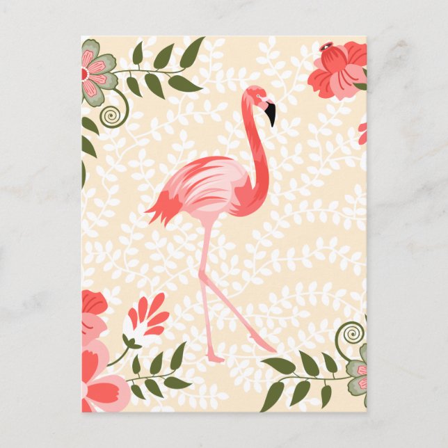 Cartão Postal Flamingo Bird (Frente)