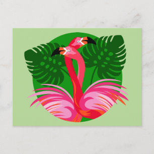 Cartão Postal Flamingo Birds