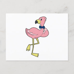 Cartão Postal Flamingo como cavalheiro com Tie