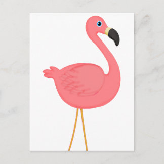 Cartão Postal Flamingo Cor-de-Rosa
