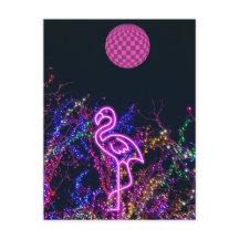 Flamingo dança na festa.