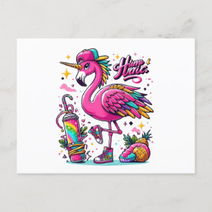 Cartão Postal Flamingo hiphop